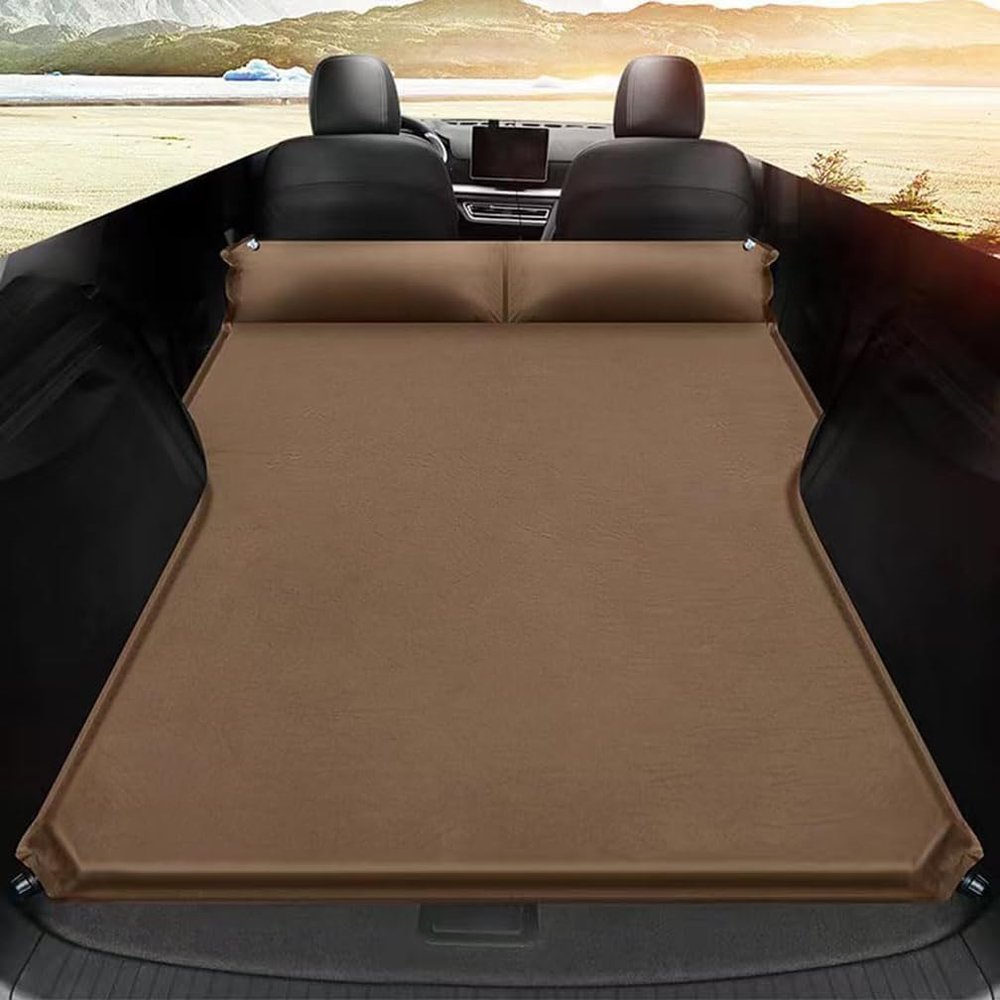 WYMZF Car Inflatable Mattress, for Toyota Corolla Cross XG10 Hybrid ZSG10 2022-2024 Outdoor Camping Travel Portable Sleeping Pad AdjustableWear Resistant, Auto Accessories,C-Brown
