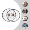 Mountain Bike Wheelset 69.9/27.5Inch, Aluminum Alloy Rim Disc Brake MTB Wheelset, Quick Release Front Rear Wheels Black Bike Wheels,Fit Cassette Bicycle Wheelset-2pcs. (Golden, 27.5Inch) view 3