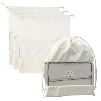 Lckaey handbags Dust Bags for Purse and shoes-grade suede velvet Clear tote bag dust Storage Bags 3 Pack Y100beige-L