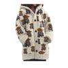 Aimery Womens Highland Cow Print Knitted Cardigan Casual Highland Cow Top highland cow sweatshirts for women Oatmeal view 1