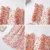 ABEHIK Birthday Party Dress for Kids Girls Sparkly Sequin Princess Outfits Flutter Sleeve Confetti Polka Dot Cake Smash Tutu Tulle Dresses Wedding Pageant Evening Gown Colored Dots 7-8 Years view 4
