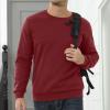 2024 Men's Sherpa Lined Sweatshirts Fleece Pullover Tops winter Thicken Warm Crewneck Long Sleeve Underwear black crewneck sweatshirt view 2