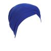 Women Turban Hat Stretch Forehead Crossed Turban Caps African Head Wraps Elastic Beanie Hat Headwrap Muslim Hijab Cap Sapphire Blue view 1