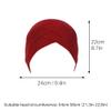 Women Turban Hat Stretch Forehead Crossed Turban Caps African Head Wraps Elastic Beanie Hat Headwrap Muslim Hijab Cap Sapphire Blue view 3