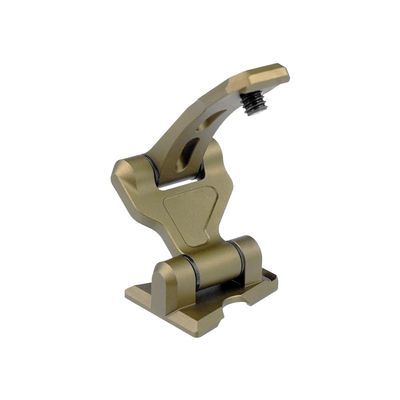 All-Metal J-arm Night Vision NVG Mount for AN/PVS-14 Monocular, with Rotating Knuckle for Attachment to Helmets, Tan