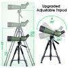 GUANIEE 25-75x80 Spotting Scope for Target Shooting with Upgraded Full Size Tripod Carrying Bag and Phone Adapter Spotter Scope for Bird Watching, Wildlife Viewing Camo view 4