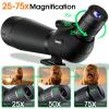 GUANIEE 25-75x80 Spotting Scope for Target Shooting with Upgraded Tripod Carrying Bag and Phone Adapter Spotter Scope for Bird Watching, Wildlife Viewing Mud view 2