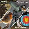 GUANIEE 25-75x80 Spotting Scope for Target Shooting with Upgraded Tripod Carrying Bag and Phone Adapter Spotter Scope for Bird Watching, Wildlife Viewing Mud view 4