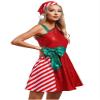 Lorilida Womens Christmas Mrs Santa Dress with Santa Hat Adult Sleeveless Sequins Dance Dress Costume Red 3X-Large view 4