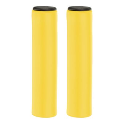 HARFINGTON Bike Handlebar Grips 0.6" Model Comfortable Non-Slip Grips Silicone Foam Enhanced Grip Shock-Absorption BMX Grips for Mountain Bikes and Scooters, Yellow