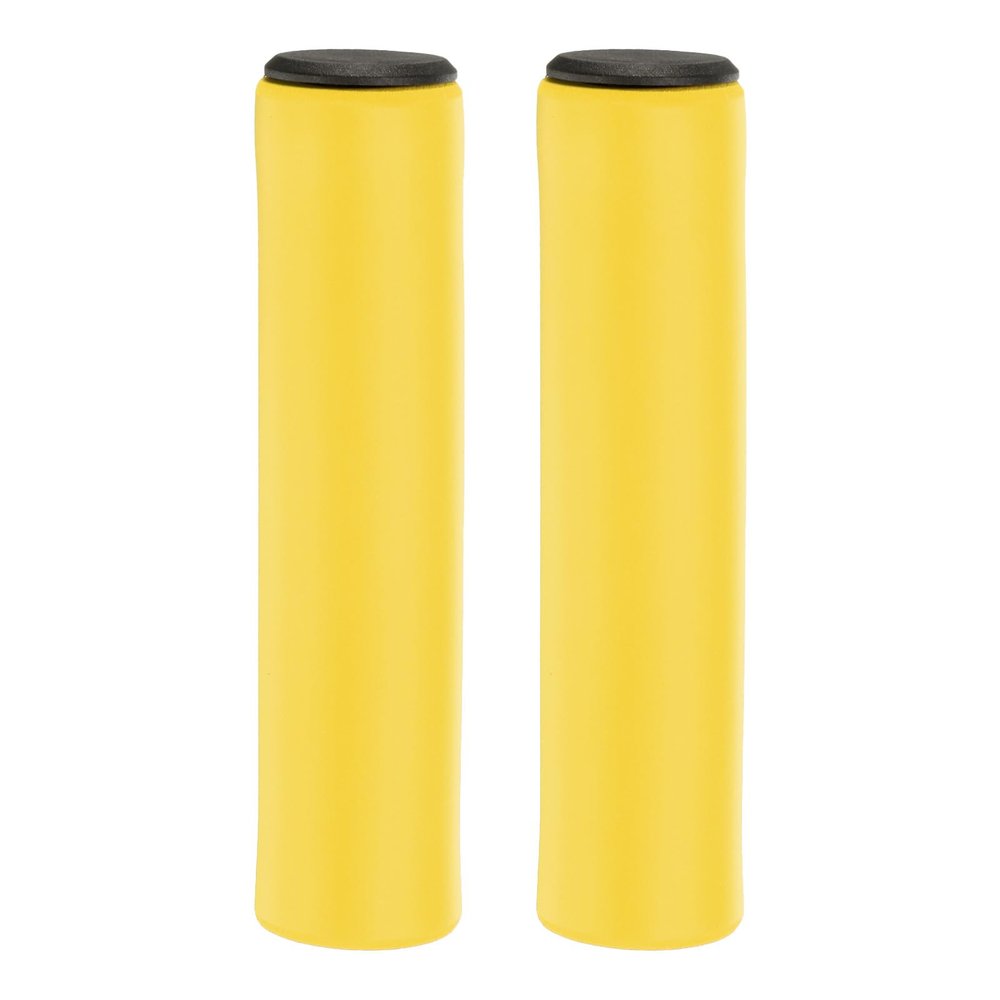 HARFINGTON Bike Handlebar Grips 0.6" Model Comfortable Non-Slip Grips Silicone Foam Enhanced Grip Shock-Absorption BMX Grips for Mountain Bikes and Scooters, Yellow