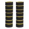 HARFINGTON Bike Handlebar Grips 0.78" Model Comfortable Non-Slip Grips Sponge Enhanced Grip Shock-Absorption BMX Grips for Mountain Bikes and Scooters, Black-Yellow view 1