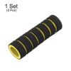 HARFINGTON Bike Handlebar Grips 0.78" Model Comfortable Non-Slip Grips Sponge Enhanced Grip Shock-Absorption BMX Grips for Mountain Bikes and Scooters, Black-Yellow view 3