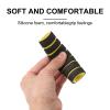 HARFINGTON Bike Handlebar Grips 0.78" Model Comfortable Non-Slip Grips Sponge Enhanced Grip Shock-Absorption BMX Grips for Mountain Bikes and Scooters, Black-Yellow view 4
