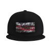 Smoke Flag of The District of Columbia Snapback Hat for Men Women Baseball Cap Trucker Flat Bill Hats Dad Caps Black view 2