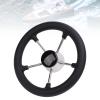 Marine Steering Wheel 11 Inch Boat Steering Wheel 5 Spoke 25 Degree Stainless Steel Marine Steering Wheel with Center Cap Foam Grip for Yacht Pontoon view 2