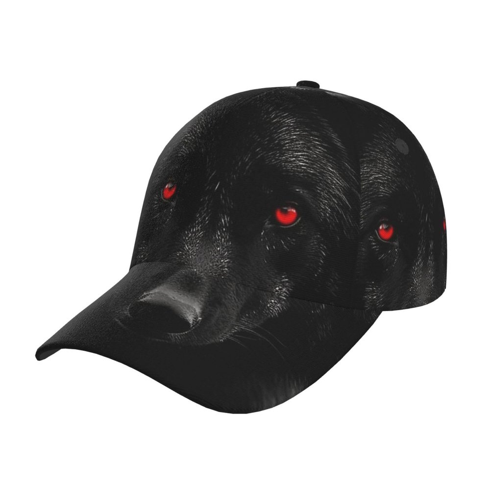 Black Red Eyed Wolf Baseball Cap Men Women Visor Hats Fashion Sports Hats Adjustable Dad Hats Trucker Hat