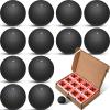WinnerWhy 12 Pcs Squash Ball Professional Squash Ball High Reliability Practical to Use Excellent Performance Rubber for Training Practice and Competition(Black,Single Blue Dot) view 1