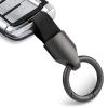 Cowhide Leather Keychain,Durable Carabiner Pendant, Car Key Ring Holder with Zinc Alloy Buckle for Men Women view 2