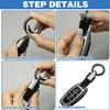 Cowhide Leather Keychain,Durable Carabiner Pendant, Car Key Ring Holder with Zinc Alloy Buckle for Men Women view 3