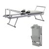 ZENOVA Pilates Reformer Foldable Pilates Machine & Equipment for Home Workout Cardio Fitness Rebounder Up to 300 lbs Weight Capacity (Gray) view 2