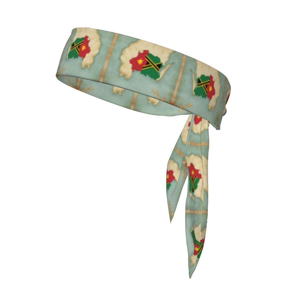 Vanuatu in Australia Print Unisex Versatile Tie Headbands,Karate Ninja Headbands Sweat Absorbent,Breathable Adjustable