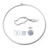 Mlonausz 85cm Aerial Lyra Hoop - Single Point Gymnastic Equipment for Yoga, Dancing, and Circus Performances, Silver view 2