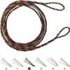 Deerseeker Flemish D97 Bow String Handmade Twist Bowstring 16 Strands 54-70in Fast Flight for Traditional Longbow Recurve Bow Replacement Archery Accessories (Brown+Black, AMO 68"(Actual Length 64")) view 1