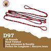 Deerseeker Flemish D97 Bow String Handmade Twist Bowstring 16 Strands 54-70in Fast Flight for Traditional Longbow Recurve Bow Replacement Archery Accessories (Brown+Black, AMO 68"(Actual Length 64")) view 4