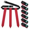Hilhook Flag Football Belts, 7 Players Adjustable Flag Football Flags Sets for Youth, Kids and Adults Sport Team Building and Competition Training (Red) view 1