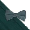 Turquoise Necktie Bow Tie for Men Adjustable BowTies Pocket Square Cufflinks Set | Perfect Combo for Professional (Grey) view 2