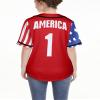 babyhealthy USA Baseball Jersey Women American Flag Button Down Shirt Patriotic Shirts 4th of July Outfits view 3