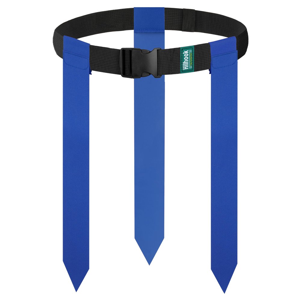 Hilhook Flag Football Belts, 7 Players Adjustable Flag Football Flags Sets for Youth, Kids and Adults Sport Team Building and Competition Training (Blue)