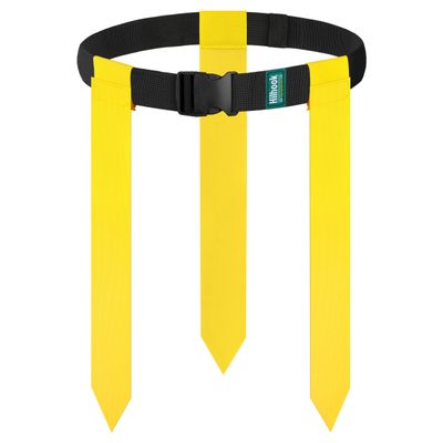 Hilhook Flag Football Belts, Sets of 7 Yellow Flag Football Sets with 3Flags for Youth, Kids and Adults Sport Team Building and Competition Training
