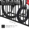 Commercial Floor Bike Rack Stand, Grid Bike Rack Ground, 10-Bike Capacity Dual Sided Bicycle Storage Stand Floor Parking Stand for Garages, Stores, Schools & Universities Power Coated Steel view 3