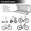 Commercial Floor Bike Rack Stand, Grid Bike Rack Ground, 10-Bike Capacity Dual Sided Bicycle Storage Stand Floor Parking Stand for Garages, Stores, Schools & Universities Power Coated Steel view 4