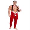 ranrann Mens Christmas Costume One Piece Jumpsuit with a Bowknot Santa Claus Cosplay Costume Red 4X-Large view 3