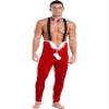 ranrann Mens Christmas Costume One Piece Jumpsuit with a Bowknot Santa Claus Cosplay Costume Red 4X-Large view 4