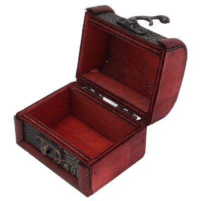 Akozon Multifunctional Retro Storage Box, Vintage Wooden Organizer Case for Jewelry, Hair Accessories, and Collectibles, Antique Inspired Lock Closure