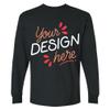 Custom Long Sleeve Shirt for Men Women, Add Your Own Design Logo Text Photo Long Sleeve T-Shirt, Personalized Tee Shirt Adult Black Medium view 2