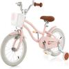 HOMGX 14/16/18 Kids Bike for Boys & Girls Aged 3-8 Years Old w/Training Wheels, Basket, 95% Pre-Assembled (Pink, 14") view 1