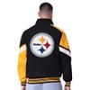 G-III Sports Men's Black Pittsburgh Steelers Strong Arm Reversible Full-Zip Jacket view 2