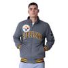 G-III Sports Men's Black Pittsburgh Steelers Strong Arm Reversible Full-Zip Jacket view 3