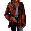 Mystery Boxes For Sale Unclaimed Womens Work Jacket Light Jackets For Women Fall Women'S Casual Loose Winter Plaid Lamb Jacket With Pockets Button Jacket Skying Jacket Women (Red, Xxxxxl) Shearling view 2
