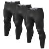 1 or 3 Pack Mens Long Johns Thermal Pants, Fleece Lined Lightweight Base Layer Bottoms, Compression Leggings Winter Gear