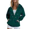 Fashion Hoodies for Women Star Printed Zipper Fleece Long Sleeve Sweatshirt Jacket Fall Loose Sport Coat with Pocket view 1