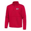 Antigua Men's Red Kansas City Chiefs Twist Quarter-Zip Pullover Jacket view 2