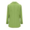 Casual Blazer for Women Business Work Office Suit Jacket Fashion Loose Button Down Lapel Long Sleeve Coat with Pocket B-Green view 4