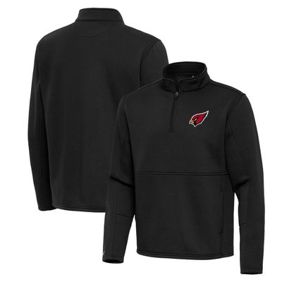 Antigua Men's Black Arizona Cardinals Twist Quarter-Zip Pullover Jacket