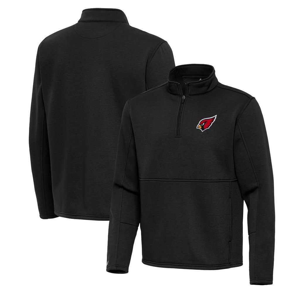 Antigua Men's Black Arizona Cardinals Twist Quarter-Zip Pullover Jacket